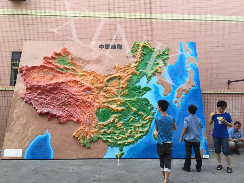 中国地形模型